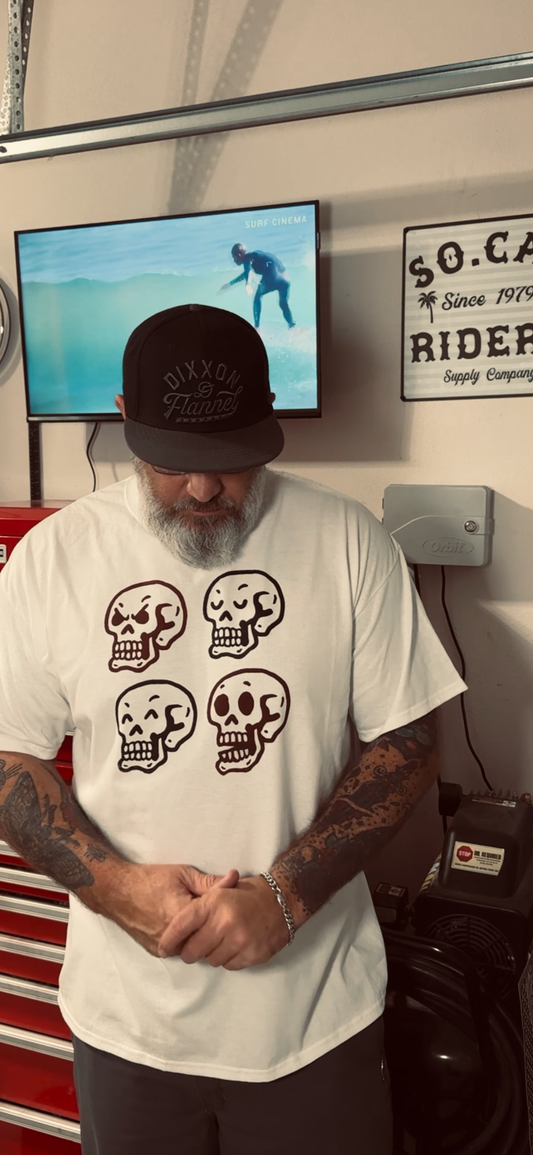 Four Skull Graphic Box Tee