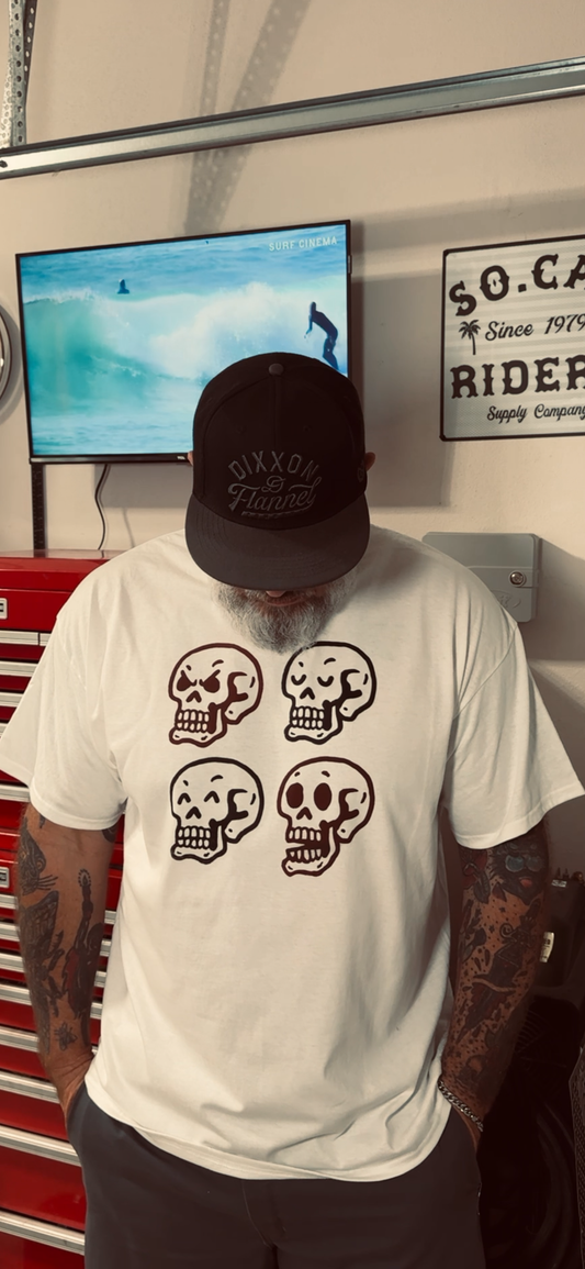 Four Skull Graphic Box Tee