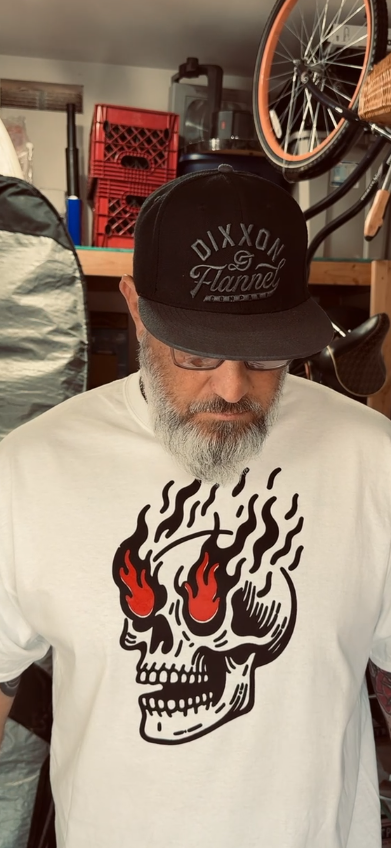 Flaming Skull Graphic Tee